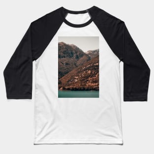 Red Mountain Over Lake Baseball T-Shirt